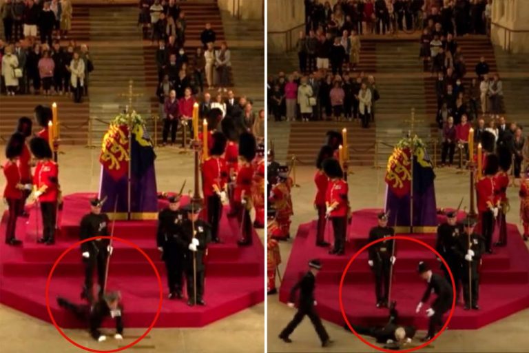 Îngrijorare maximă! A leșinat lângă catafalcul Reginei Elisabeta a II-a! Momentul, surprins de camere – VIDEO