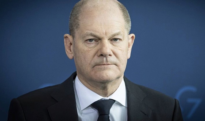 Bundeskanzler Olaf Scholz gibt ein Statement zum russischen Angriff auf die Ukraine - German Chancellor Olaf Scholz give - Ziarul National