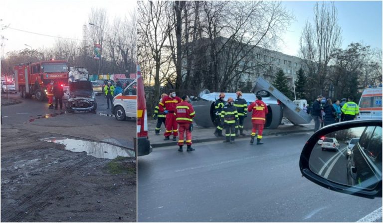 Accident în Capitală. Două eleve, lovite de o mașină pe trotuar