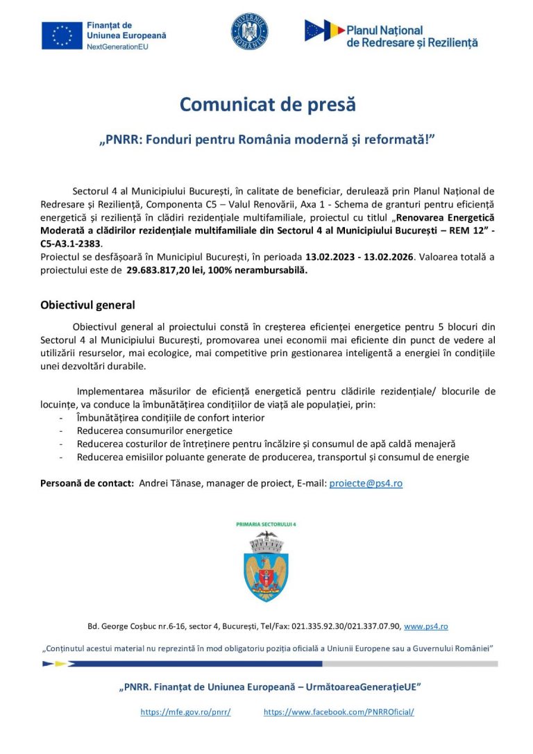 Comunicat de presă „PNRR: Fonduri pentru România modernă și reformată!” (5)