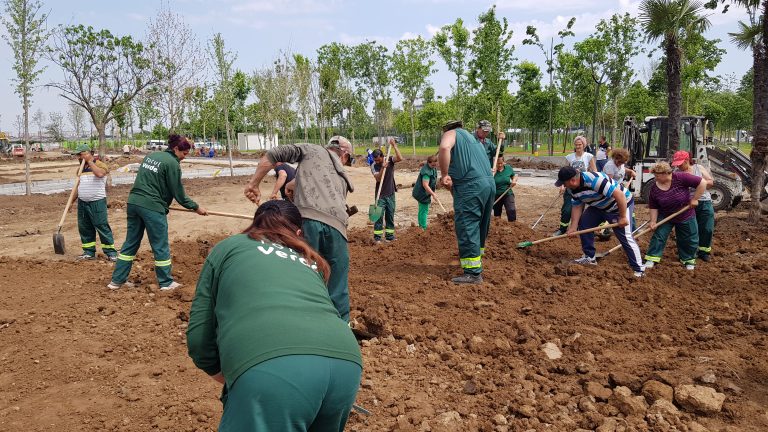 Lucrările la parcul Tudor Arghezi se apropie de final