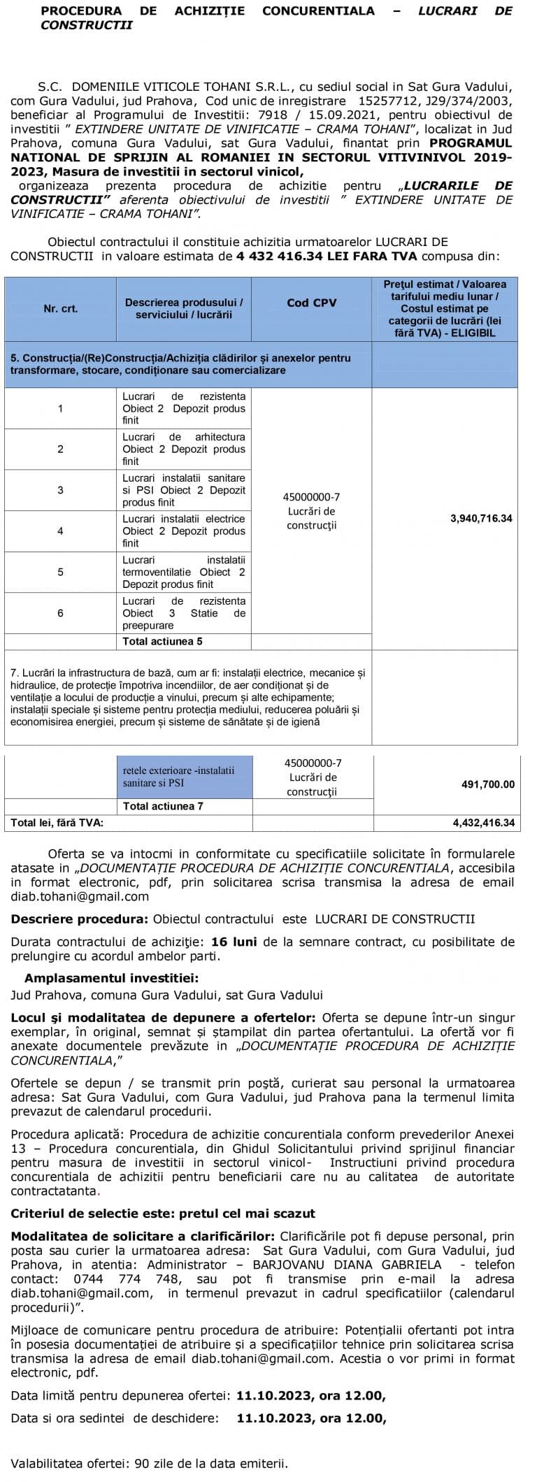 Anunt S.C. DOMENIILE VITICOLE TOHANI S.R.L. (2)