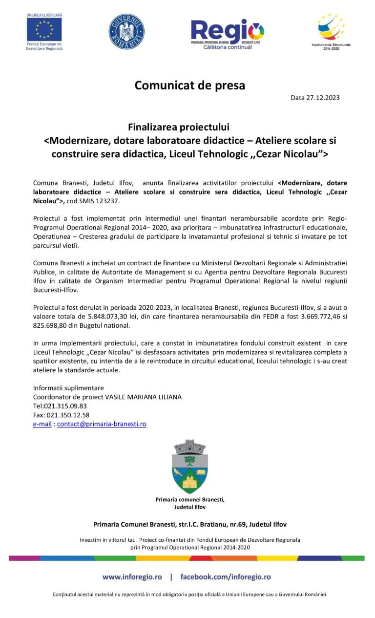 Comunicat de presă Comuna Brănești (2)