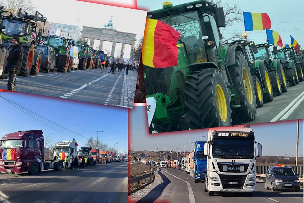Transportatorii și fermierii iau cu asalt Capitala! O coloană întinsă pe mai mulți kilometri se îndreaptă spre București!