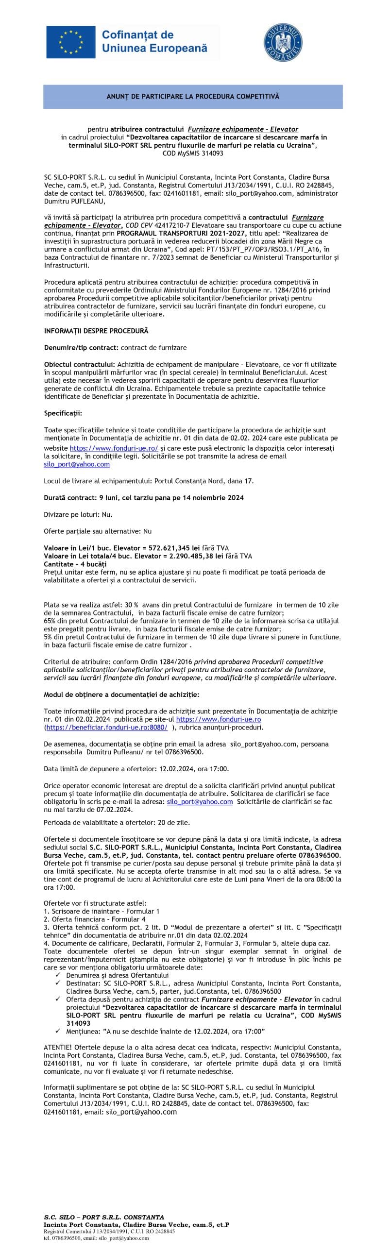 Comunicat de presă SC SILO-PORT S.R.L (4)