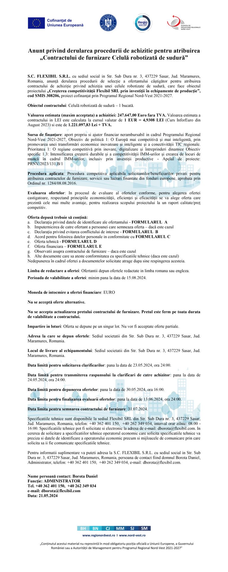 Comunicat de presă S.C. FLEXIBIL SRL (2)