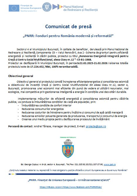 Comunicat de presă „PNRR: Fonduri pentru România modernă și reformată!” (5)