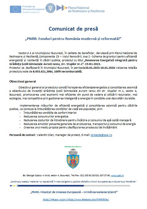 Comunicat de presă „PNRR: Fonduri pentru România modernă și reformată!” (6)