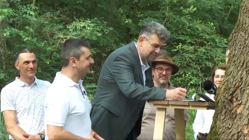 Ciolacu, în Pădurea Balotești: "Poluarea nu-i de stânga sau de dreapta"
