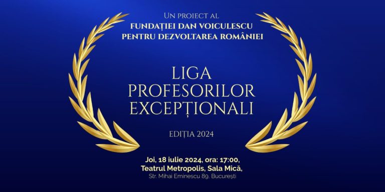 Record național: peste 250.000 de români au votat pentru finaliștii campaniei „Liga Profesorilor Excepționali” a Fundației Dan Voiculescu pentru Dezvoltarea României