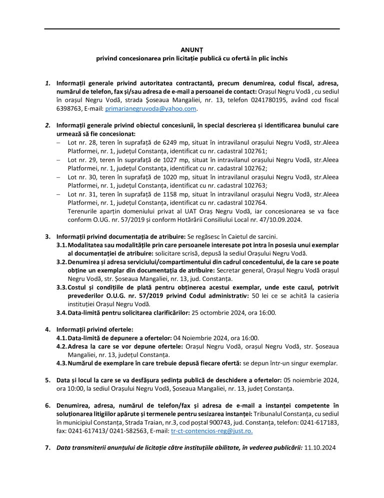 Comunicat de presă UAT Negru Vodă (1)