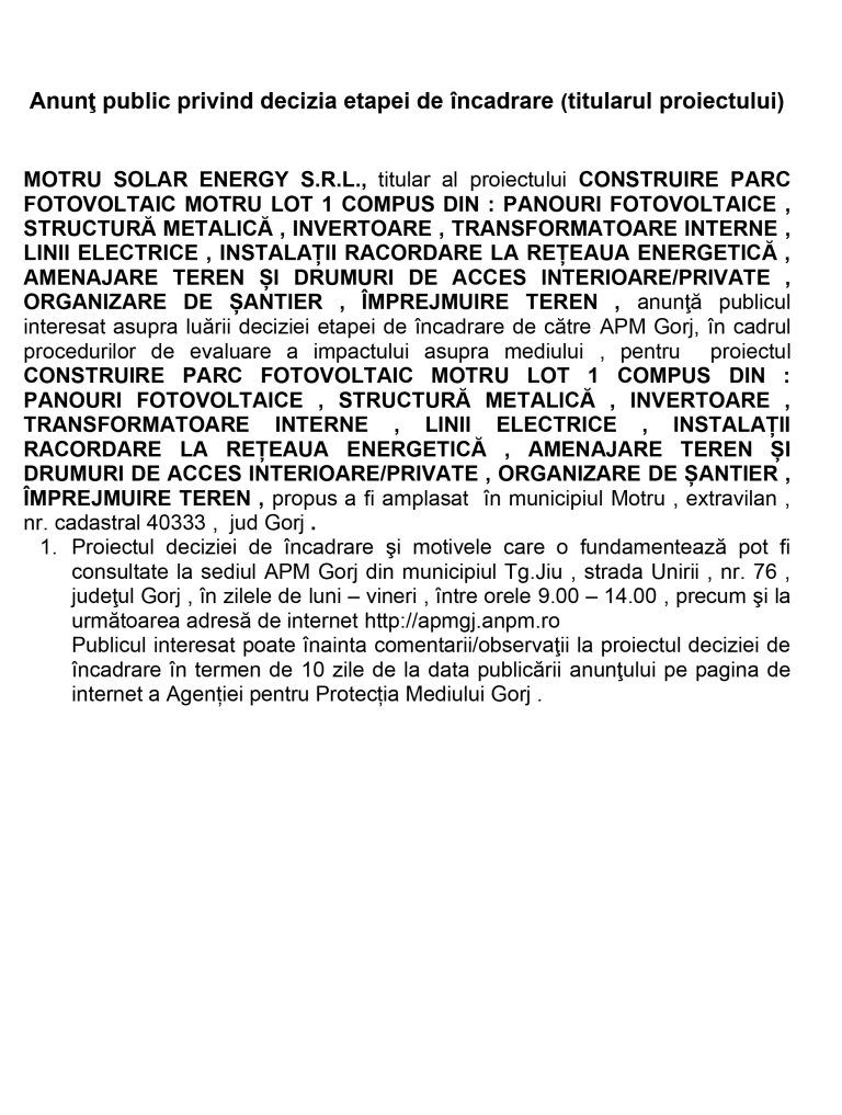 Anunț de presă (1)