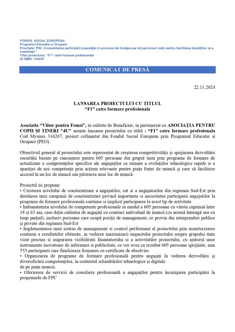 Comunicat de presă Asociația Viitor pentru Femei (2)