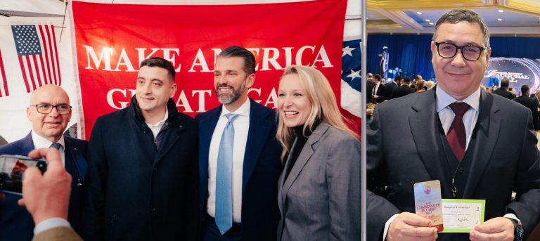 Simion și Ponta se întrec în poze de la Washington. Șeful AUR s-a fotografiat cu fiul lui Trump