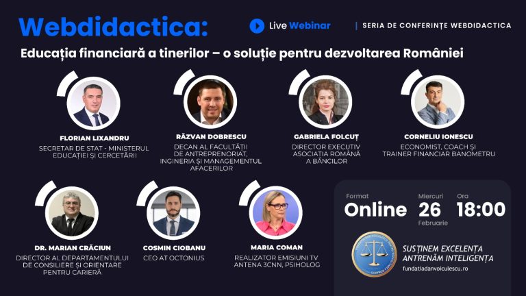 Conferința Webdidactica pune în discuție educația financiară a tinerilor români