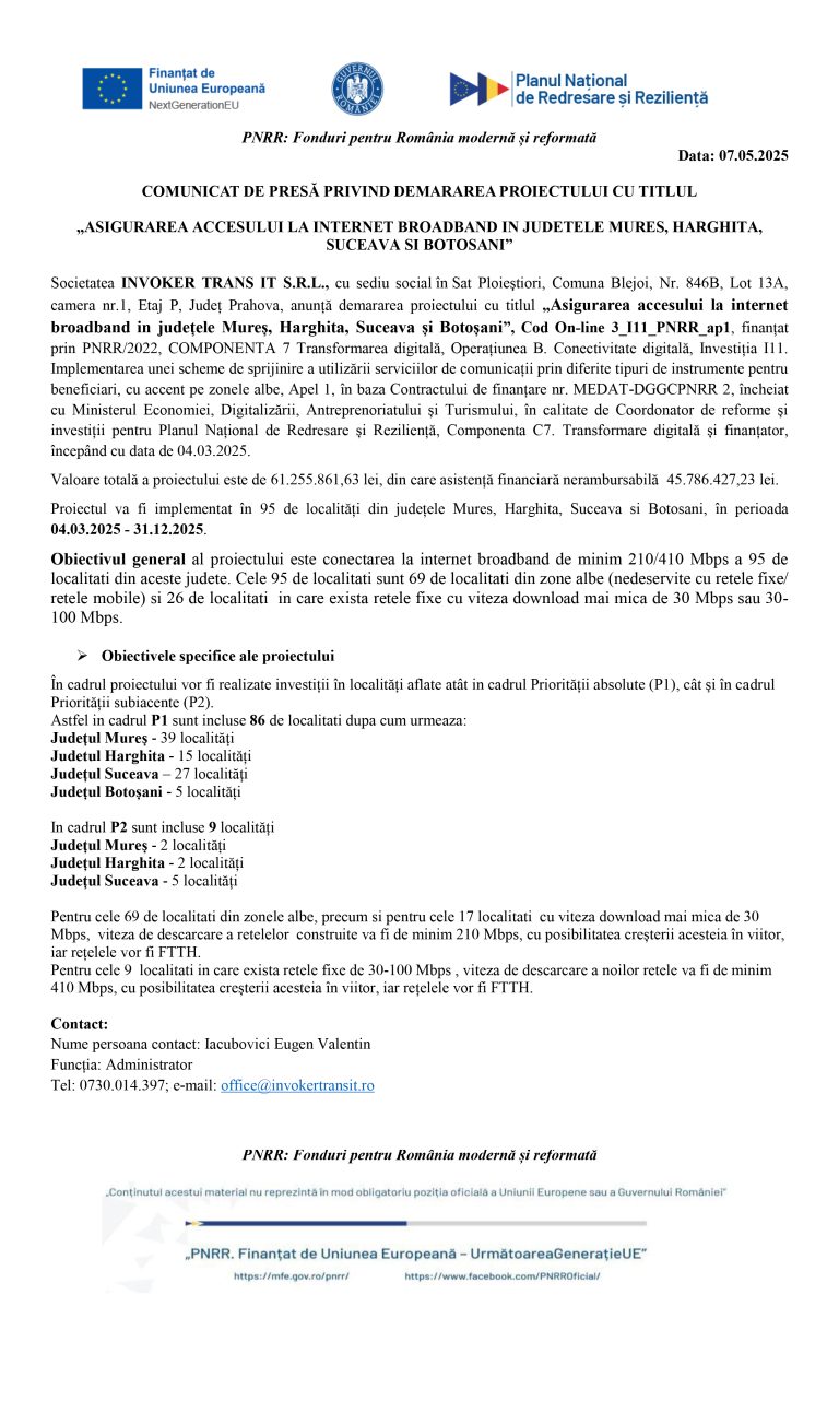 Comunicat de presă INVOKER TRANS IT S.R.L. (2)