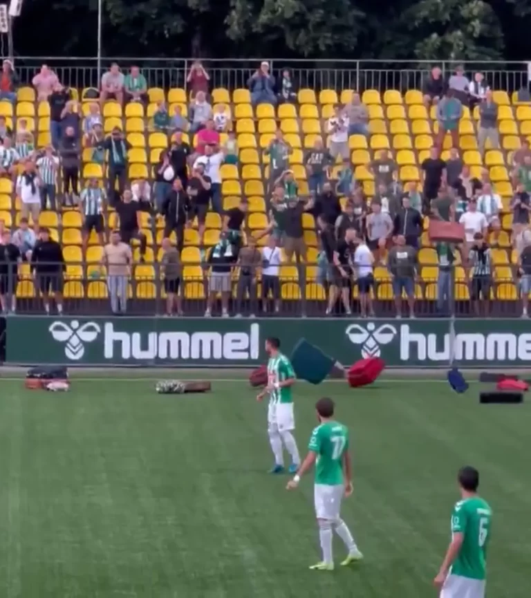 Valize pe teren în Lituania! Fanii lituanieni au răbufnit în derby