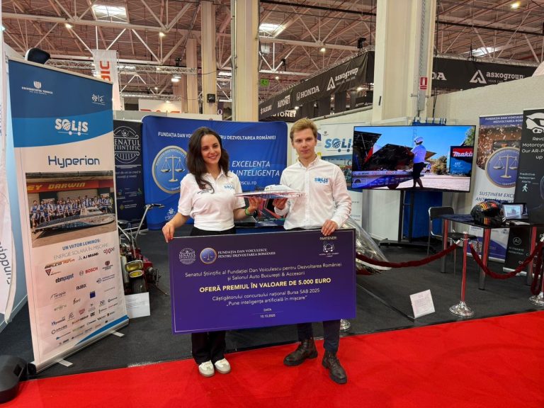 Vehiculul solar al studenților clujeni, premiat de Senatul Științific al Fundației Dan Voiculescu la Bursa SAB 2025