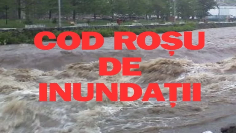Hidrologii au dat alerta! Risc major: Cod roşu de inundaţii în cinci județe – HARTA