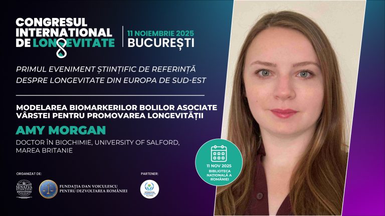 Cercetătoarea care transformă datele biologice în instrumente pentru prevenirea bolilor vine la București, la Congresul Internațional de Longevitate