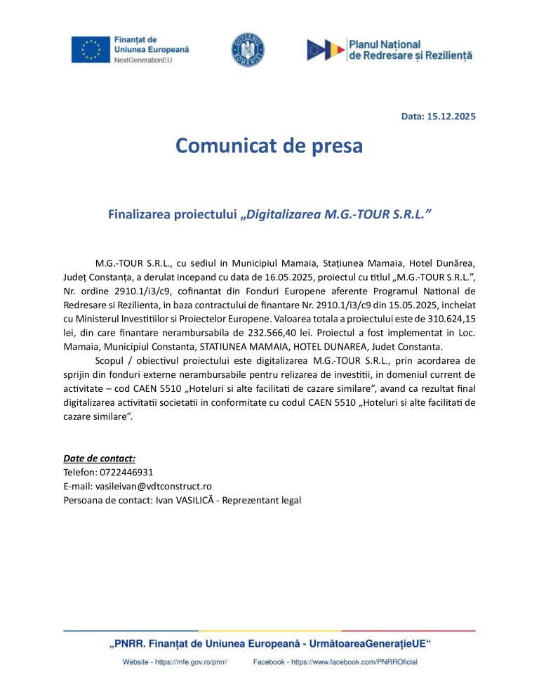 Comunicat de presă M.G.-TOUR S.R.L. (2)