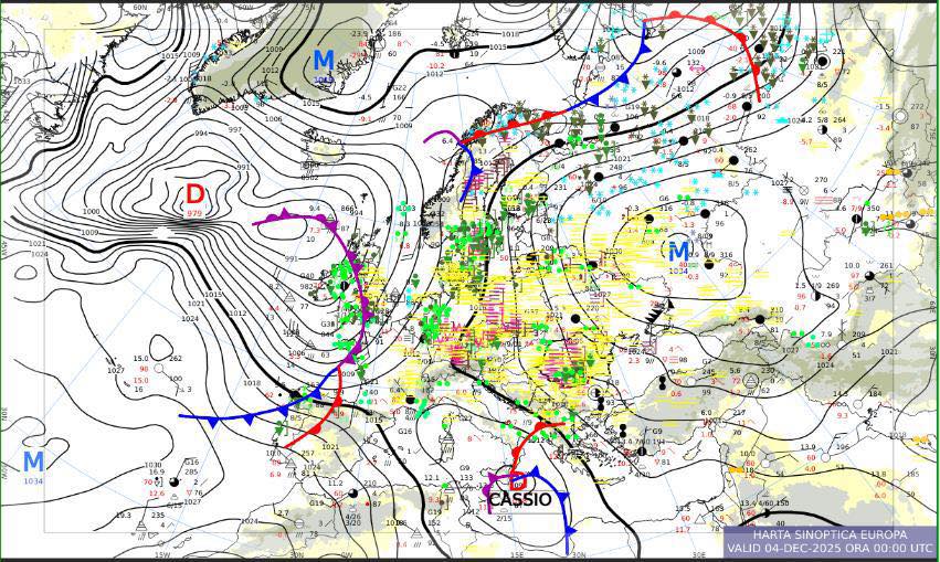 Ciclonul Cassio lovește Europa: fenomenul meteo ajunge și în România, avertizează ANM - Ziarul National Ciclonul Cassio