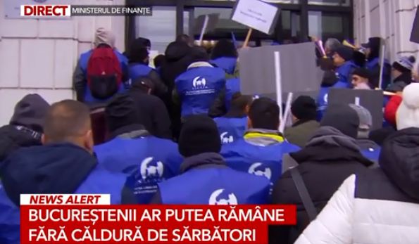 Protest al angajaților ELCEN în fața Ministerului Finanțelor/Riscă Bucureștiul să rămână fără căldură de Sărbători? - Ziarul National